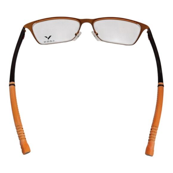 CEO-V CV638 Brown Orange T6-40 Flexible 54-16-132 Eyeglasses Frame Demo New - Picture 4 of 15